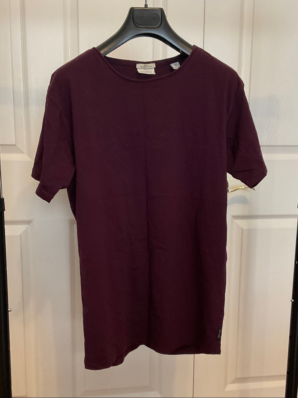 Scotch & Soda Organic Cotton Short Sleeve Crew Tee in Plum